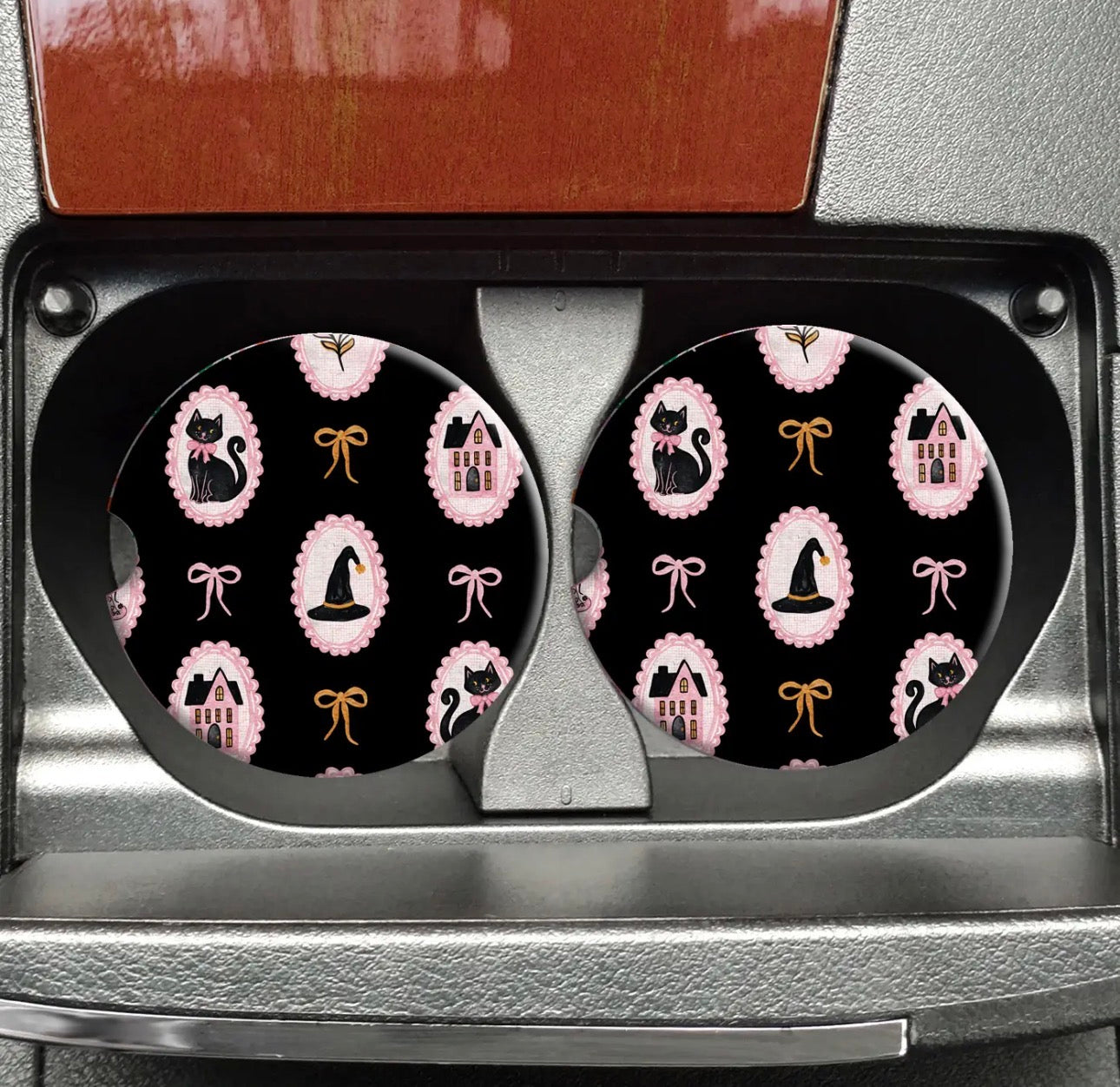 Halloween Coquette Car Coasters