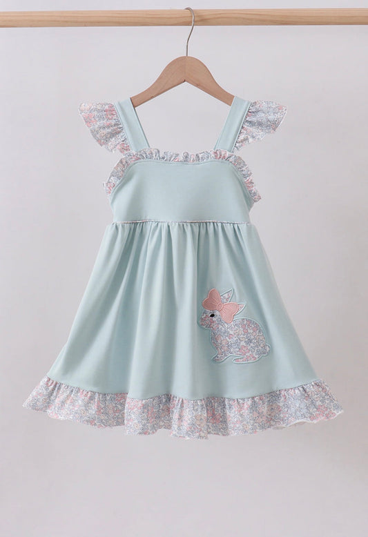 Blue Floral Bunny Dress