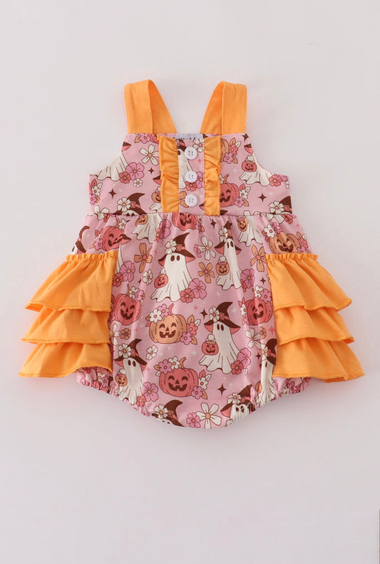 Pink Pumpkin Baby Romper