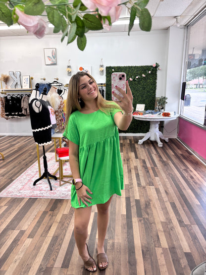Green Baby Doll Dress