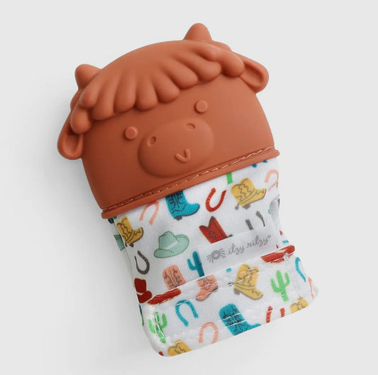 Highland Cow Teething Mitt