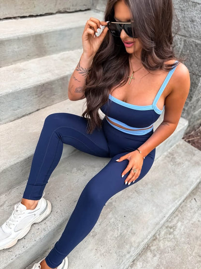 PowerSplit Sports Bra In Blueberry
