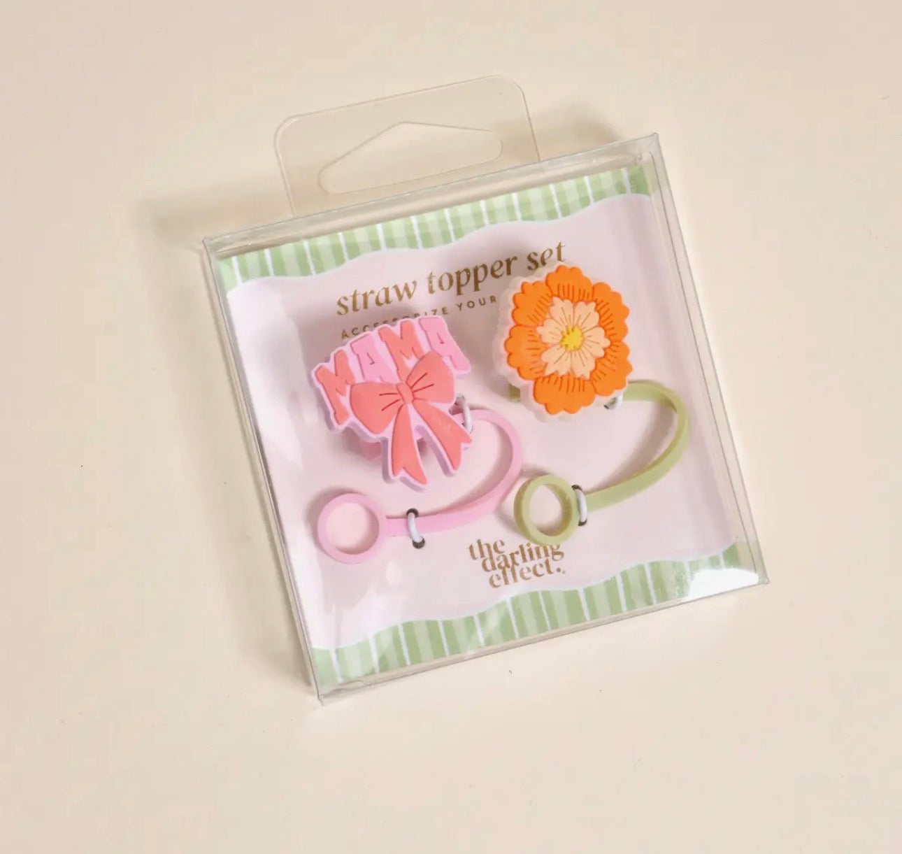 Mama Floral Straw Topper