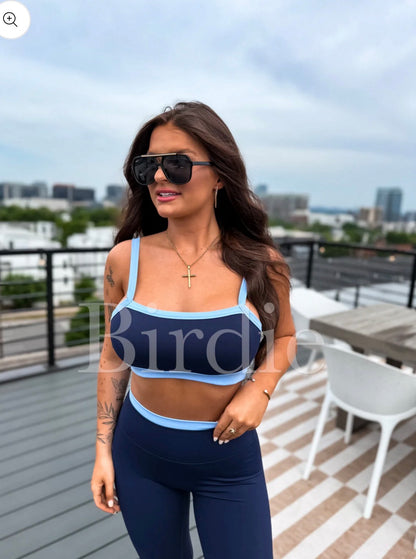 PowerSplit Sports Bra In Blueberry