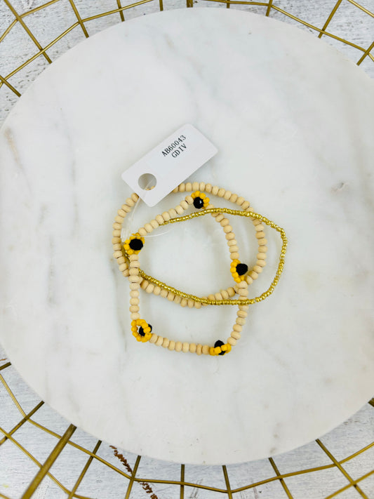 Sunflower Bracelet Set