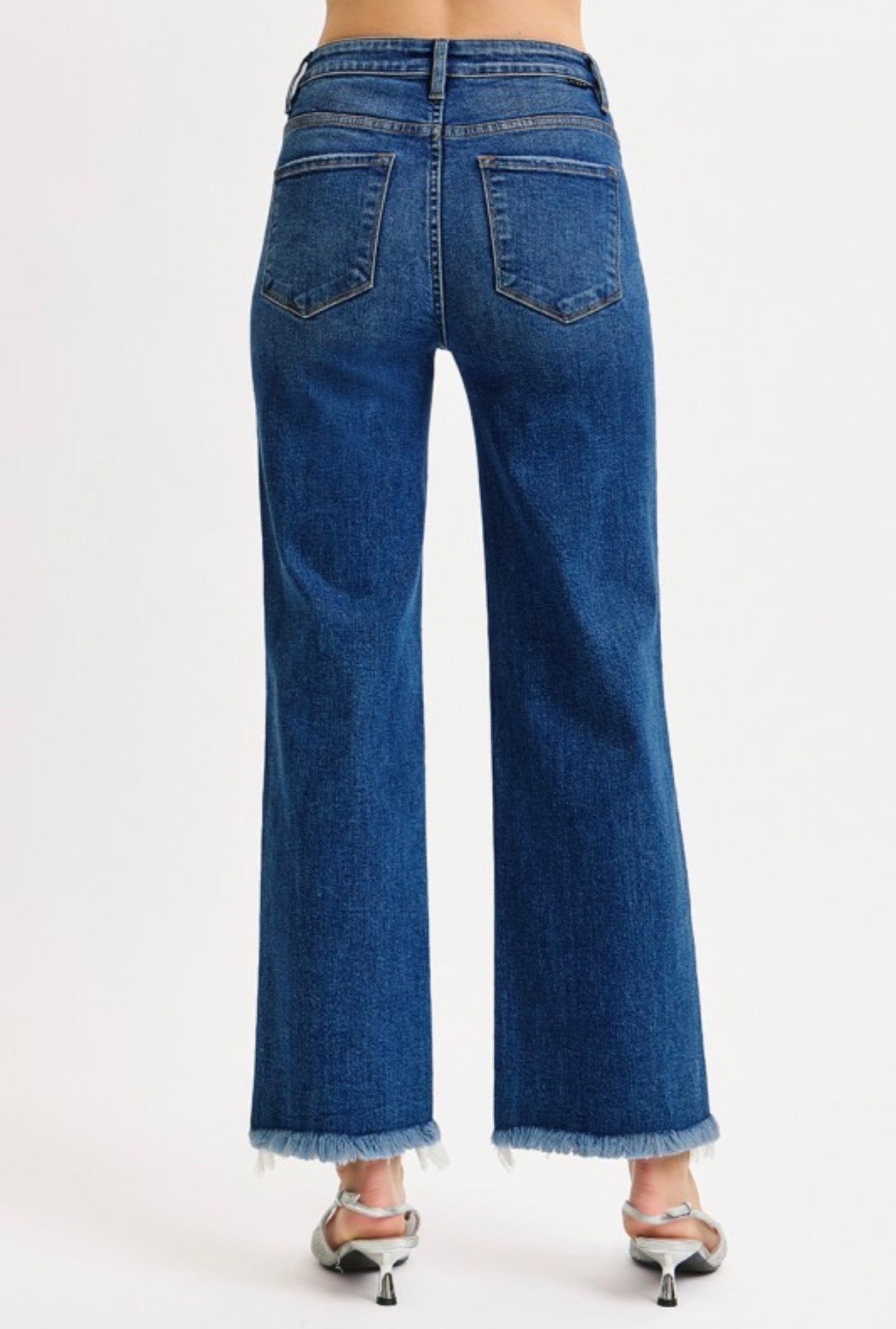 Tummy Control High Rise Ankle Straight Jeans
