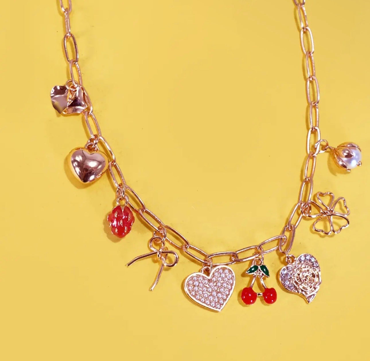 Cherry Charm Chain Necklace