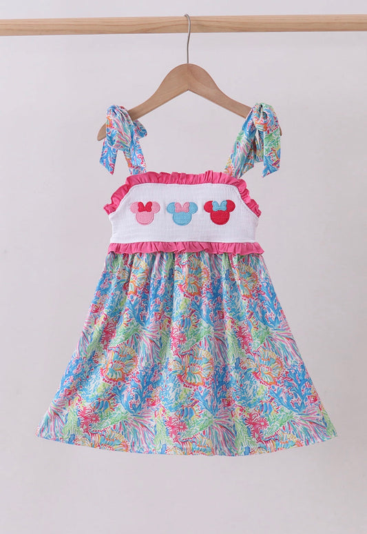 Pink Ears Smocked Dress