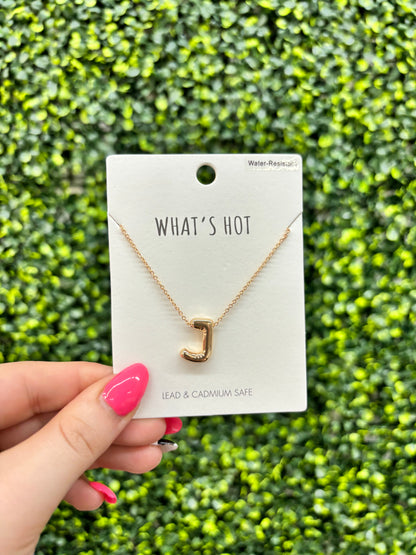 Gold initial Necklace