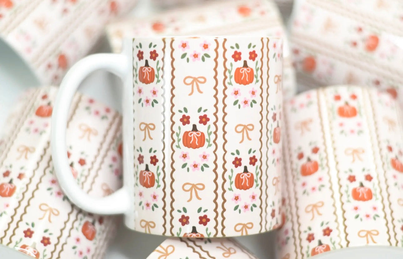 Fall Coquette Pumpkin Mug
