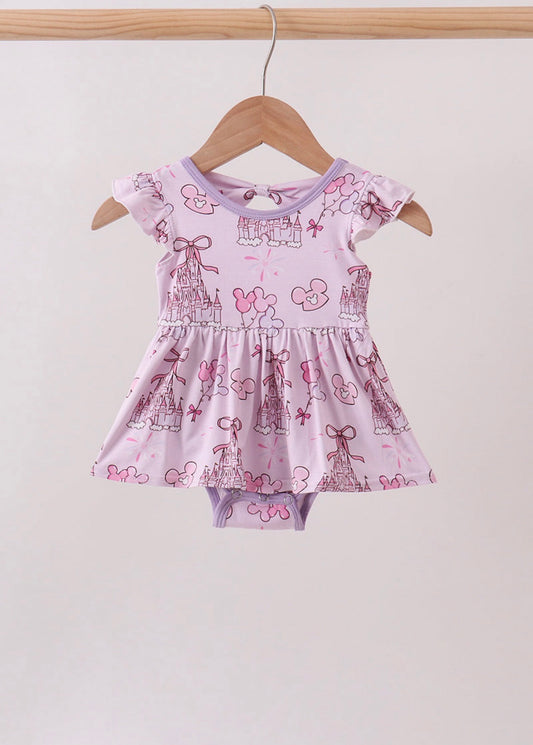 Purple Castle Bamboo Romper