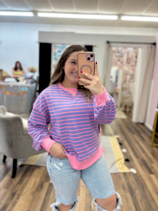 Lavender Pink Oversized Top