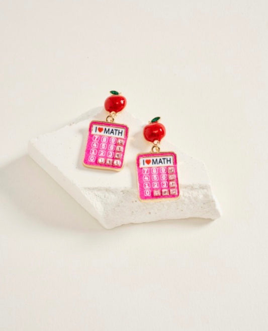 I Love Math Earrings