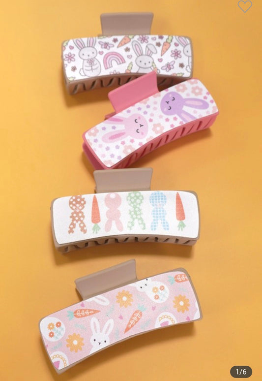 Jumbo Faux Easter Hair Clips