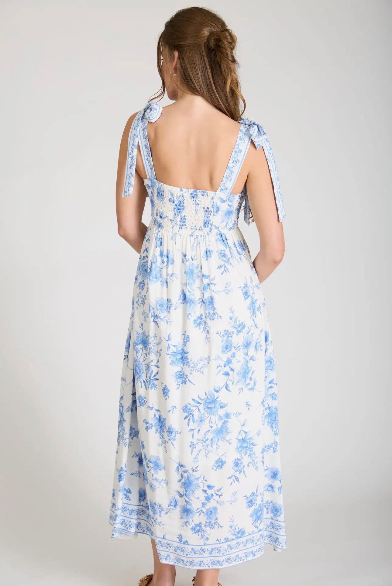 Summer Blues Floral Dress