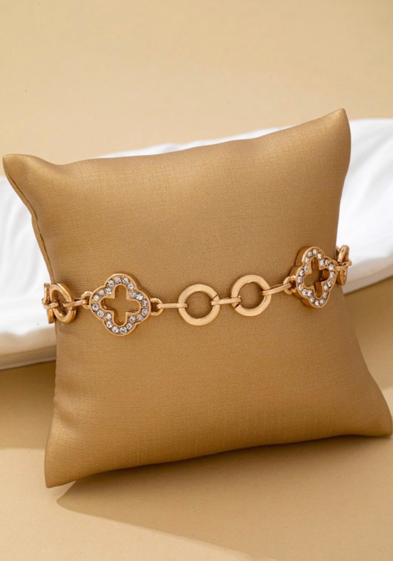 Diamond Link Gold Bracelet