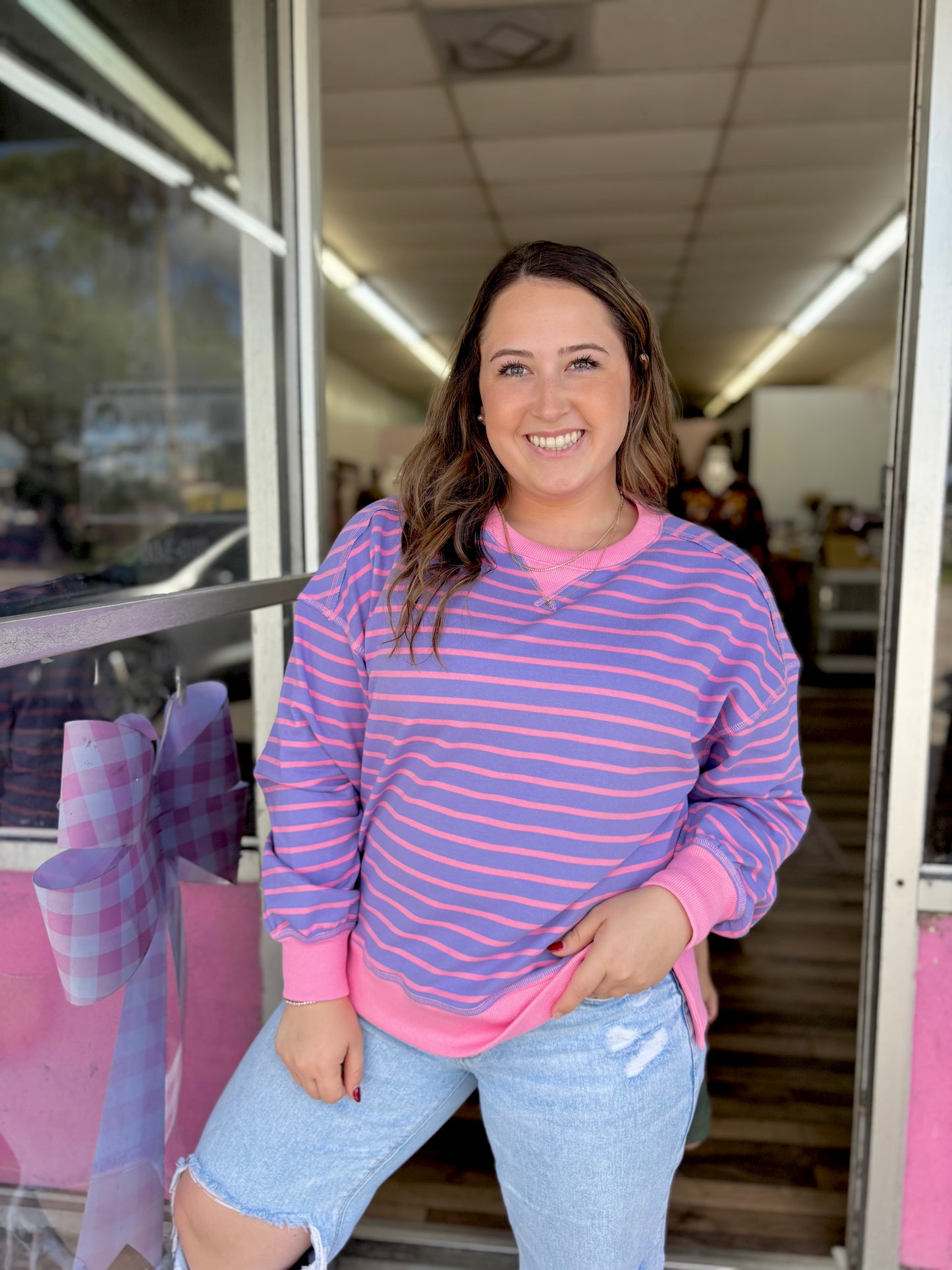 Lavender Pink Oversized Top