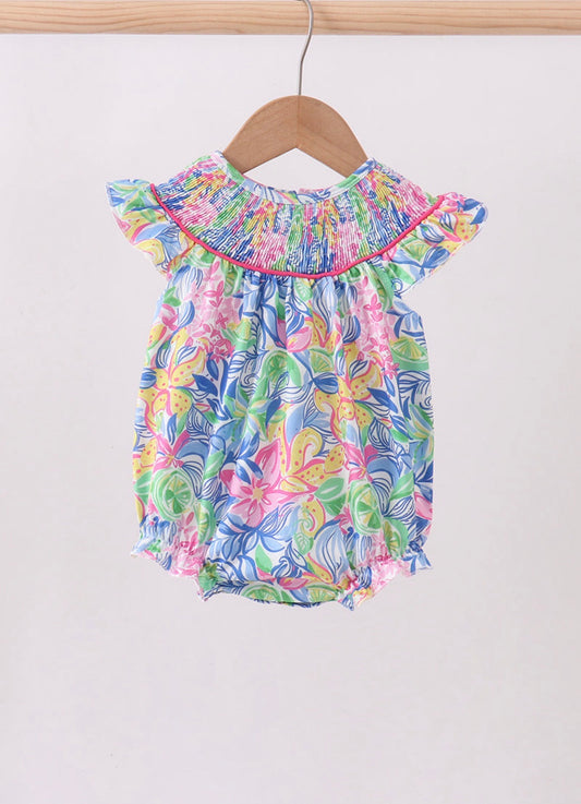 Baby Floral Smocked Romper