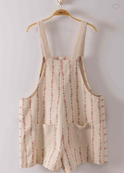 Floral Printed Overalls