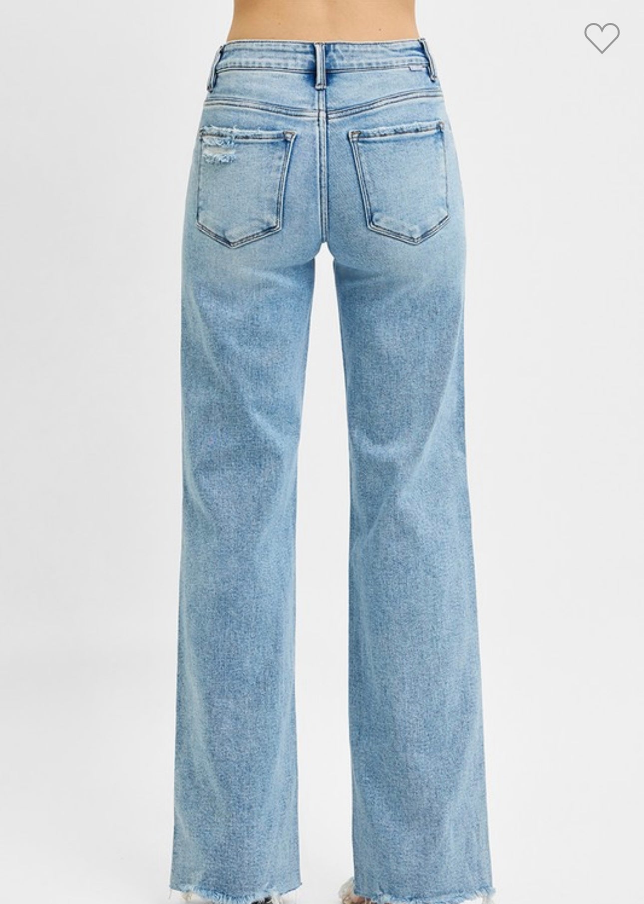 Tummy Control Mid Rise Wide Jeans