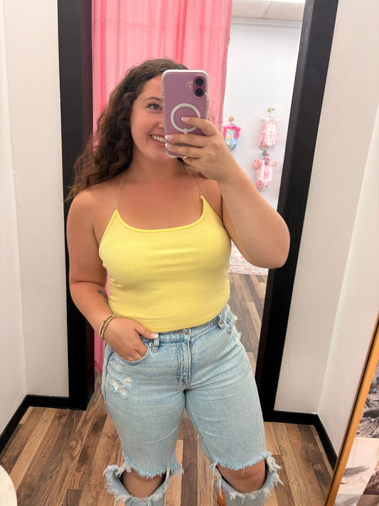 Butter Cropped Cami Tank