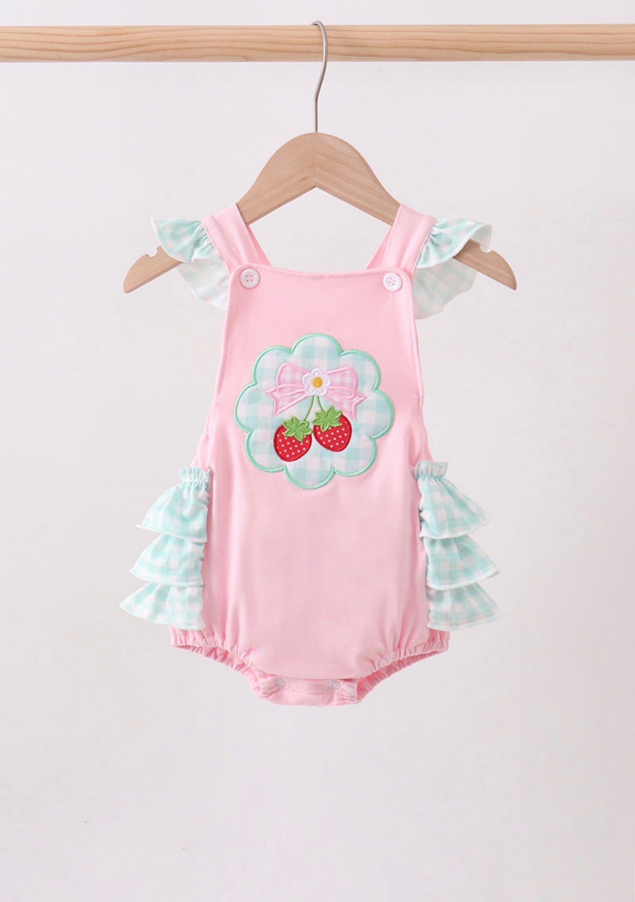 Pink Strawbery Baby Romper