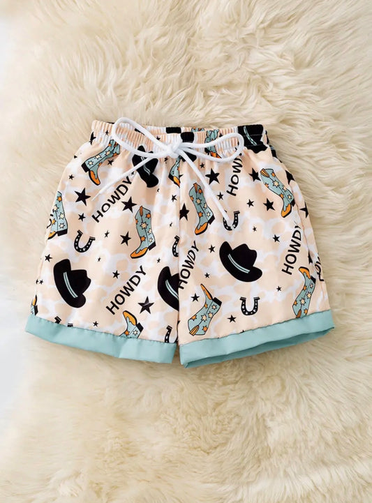 Howdy Western Swim Shorts