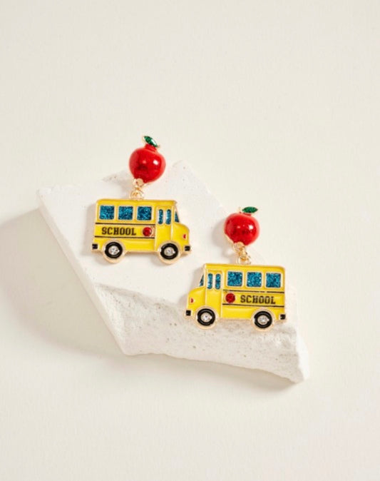Apple School Bus Earrings