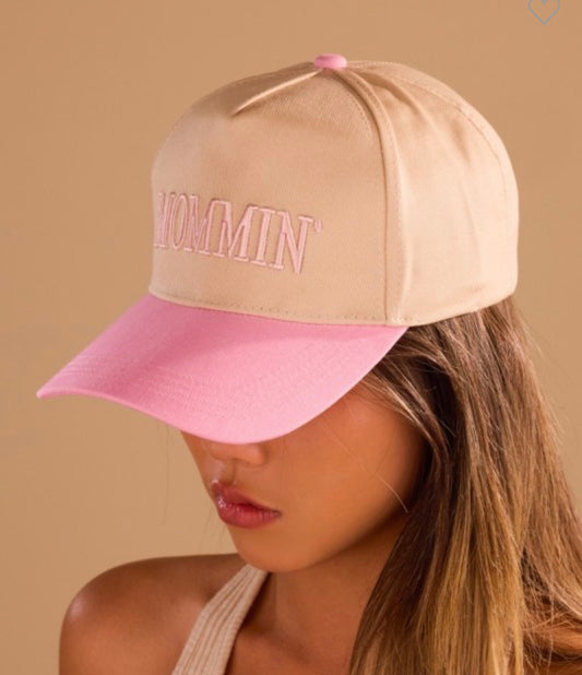 Mommin’ Pink Embroidery Hat