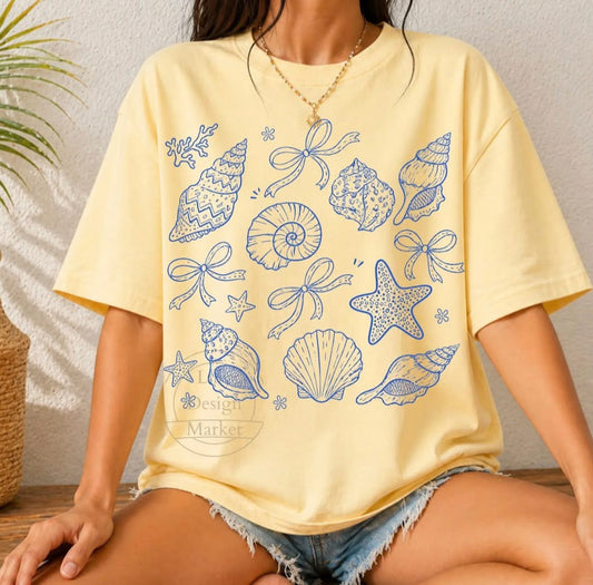 Yellow Seashells Graphic Tee