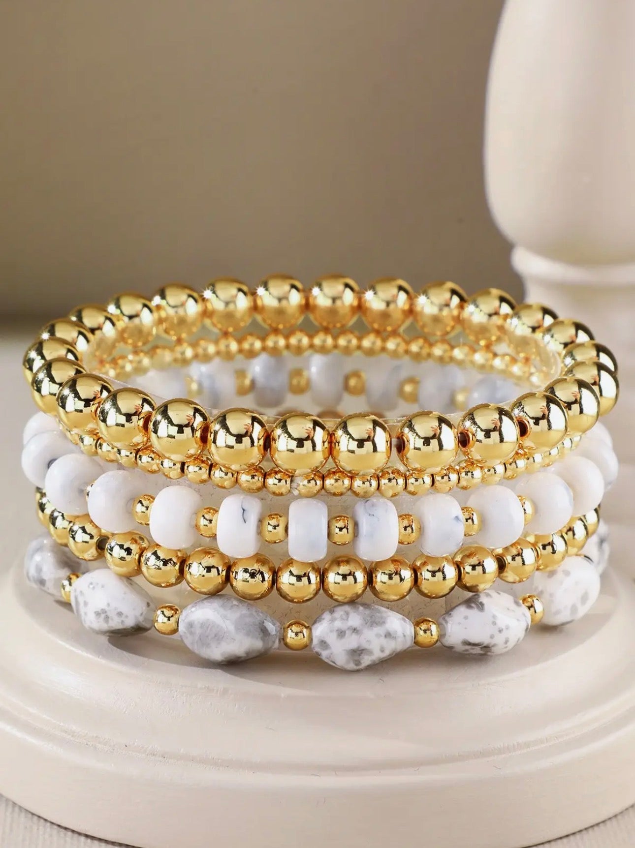 White Bracelet Set