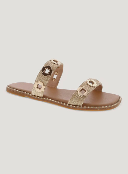 Golden Clover Eyelet Sandals