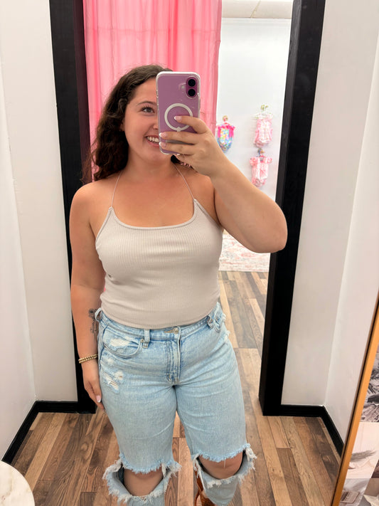 Pastel Violet Cropped Cami Tank