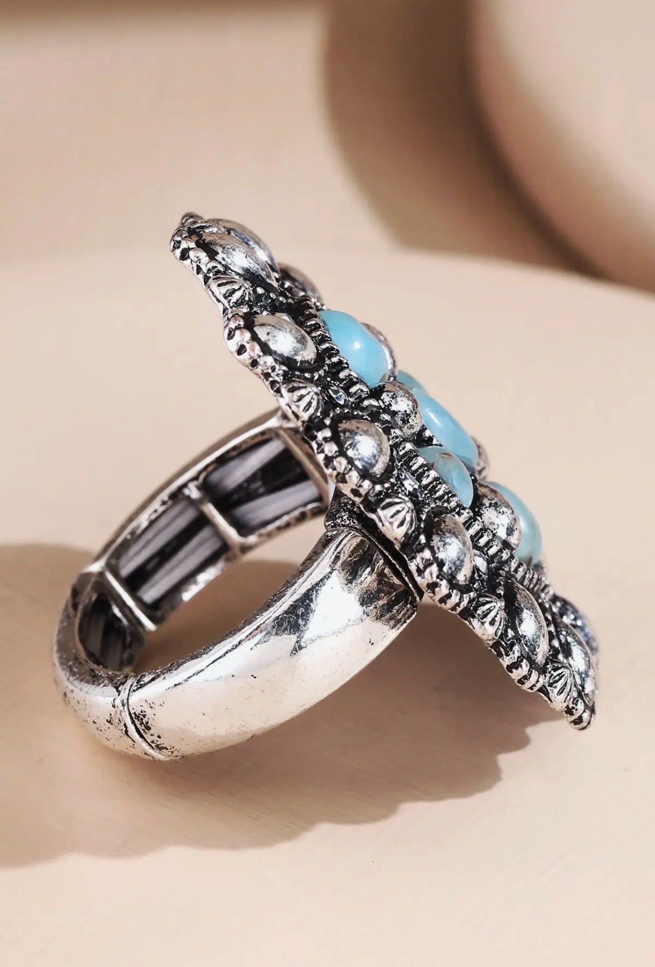 Western Hand Stone Ring