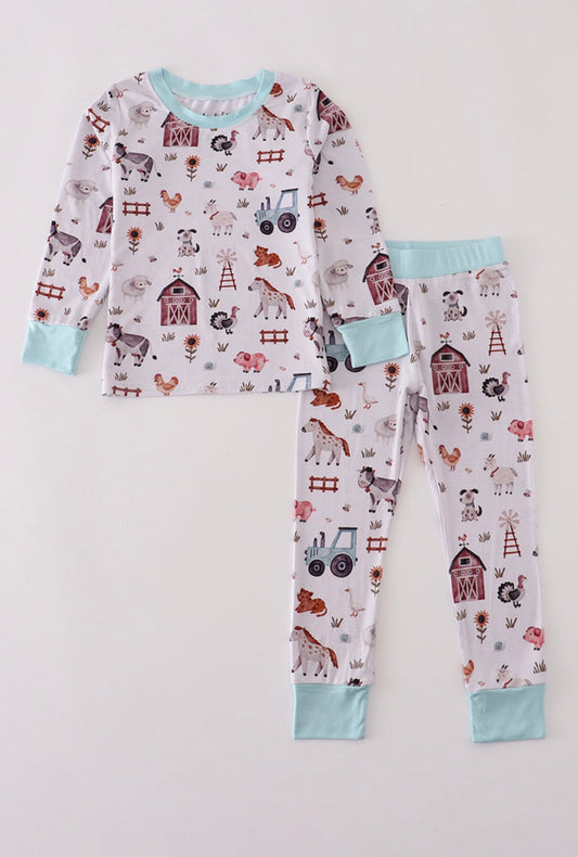 Boys Farm Bamboo Pajamas