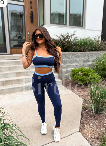 PowerSplit Sports Bra In Blueberry