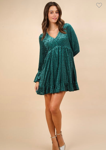 Mistletoe Kisses Velvet Dress