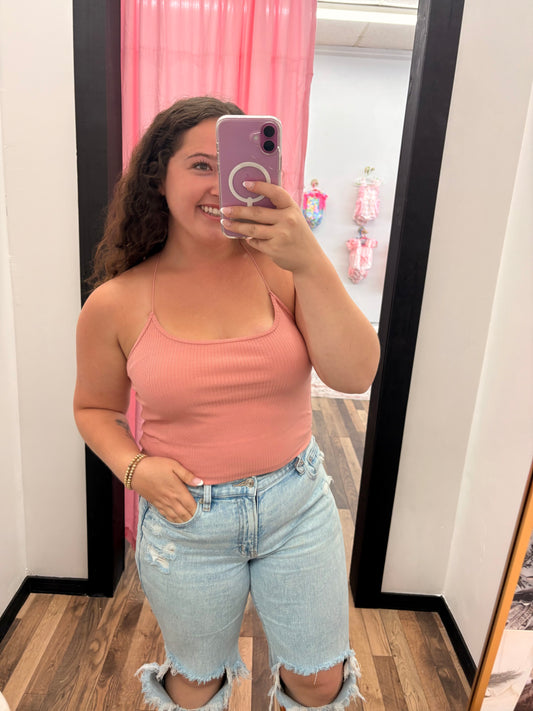 Rose Cropped Cami Top