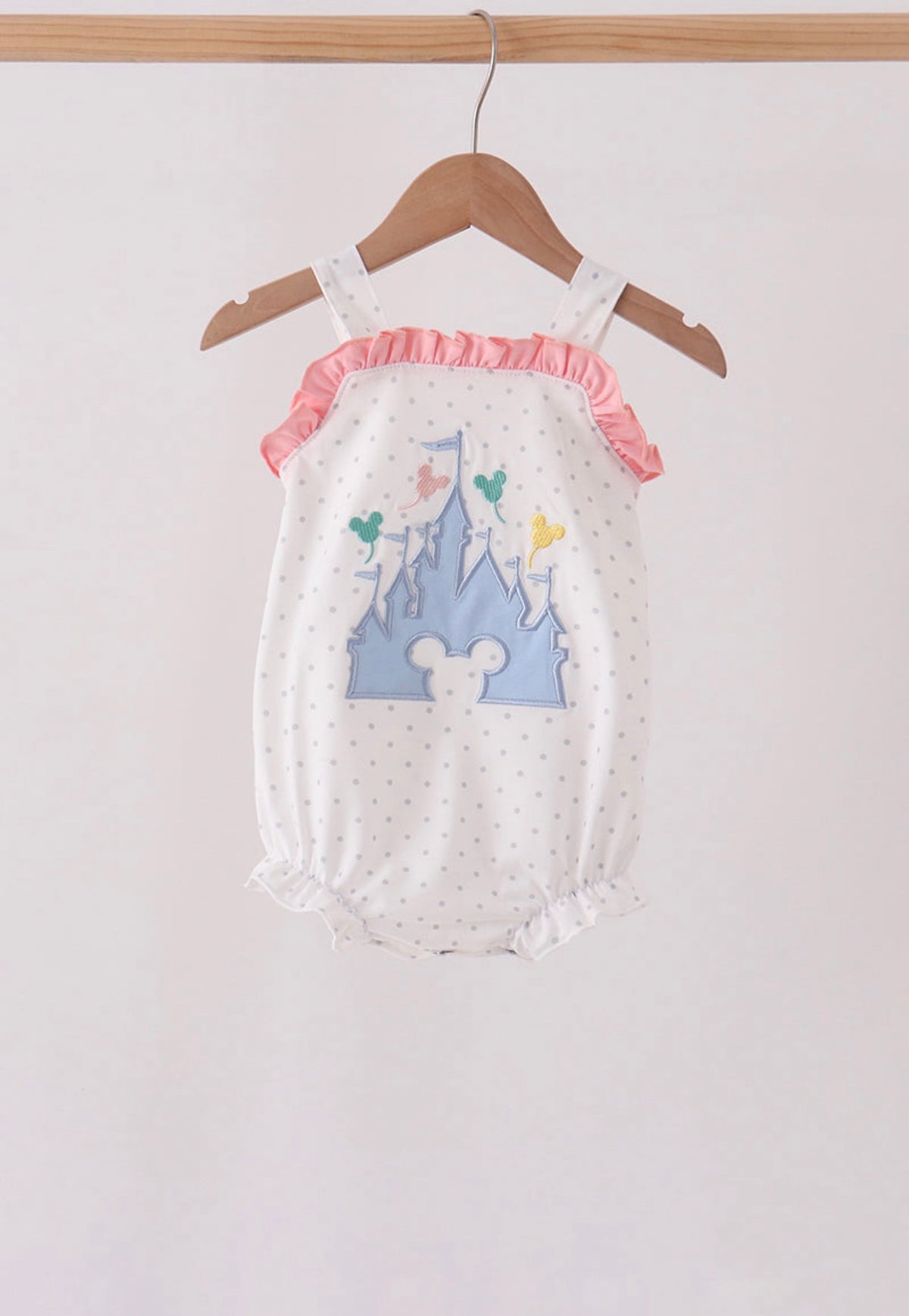 Pink Castle Ruffle Romper