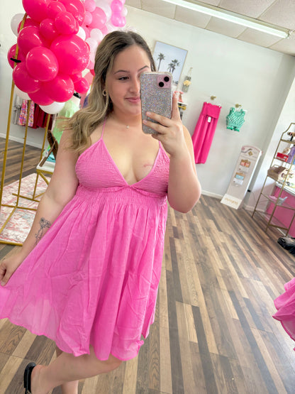 Sweetest Thing Pink Mini Dress