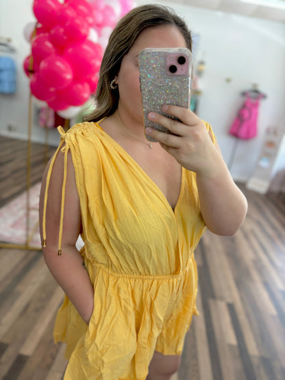 Take A Cruise Yellow Romper