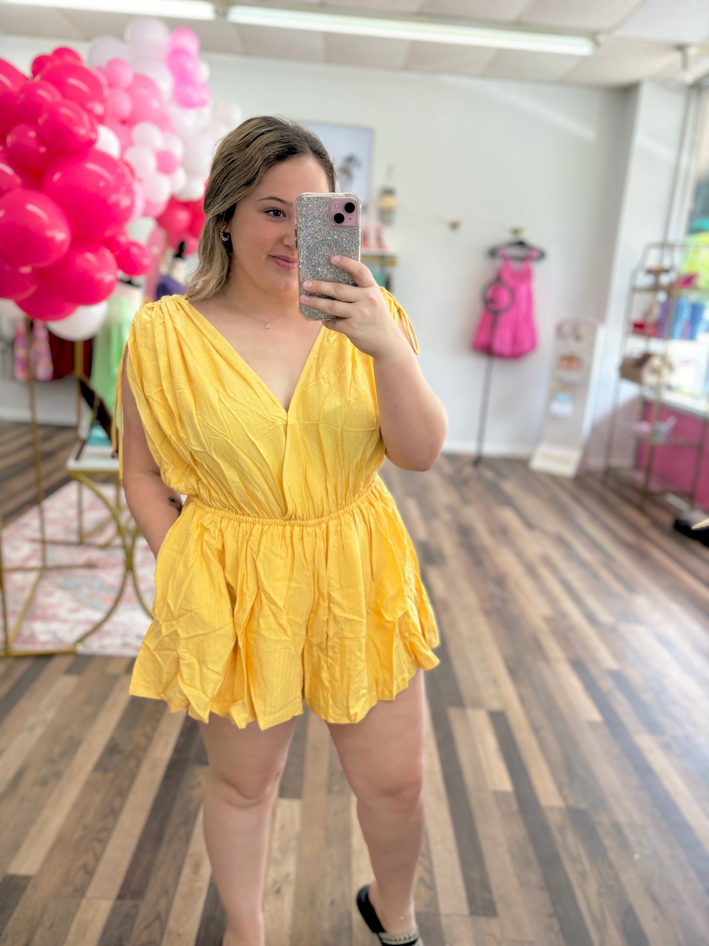 Take A Cruise Yellow Romper