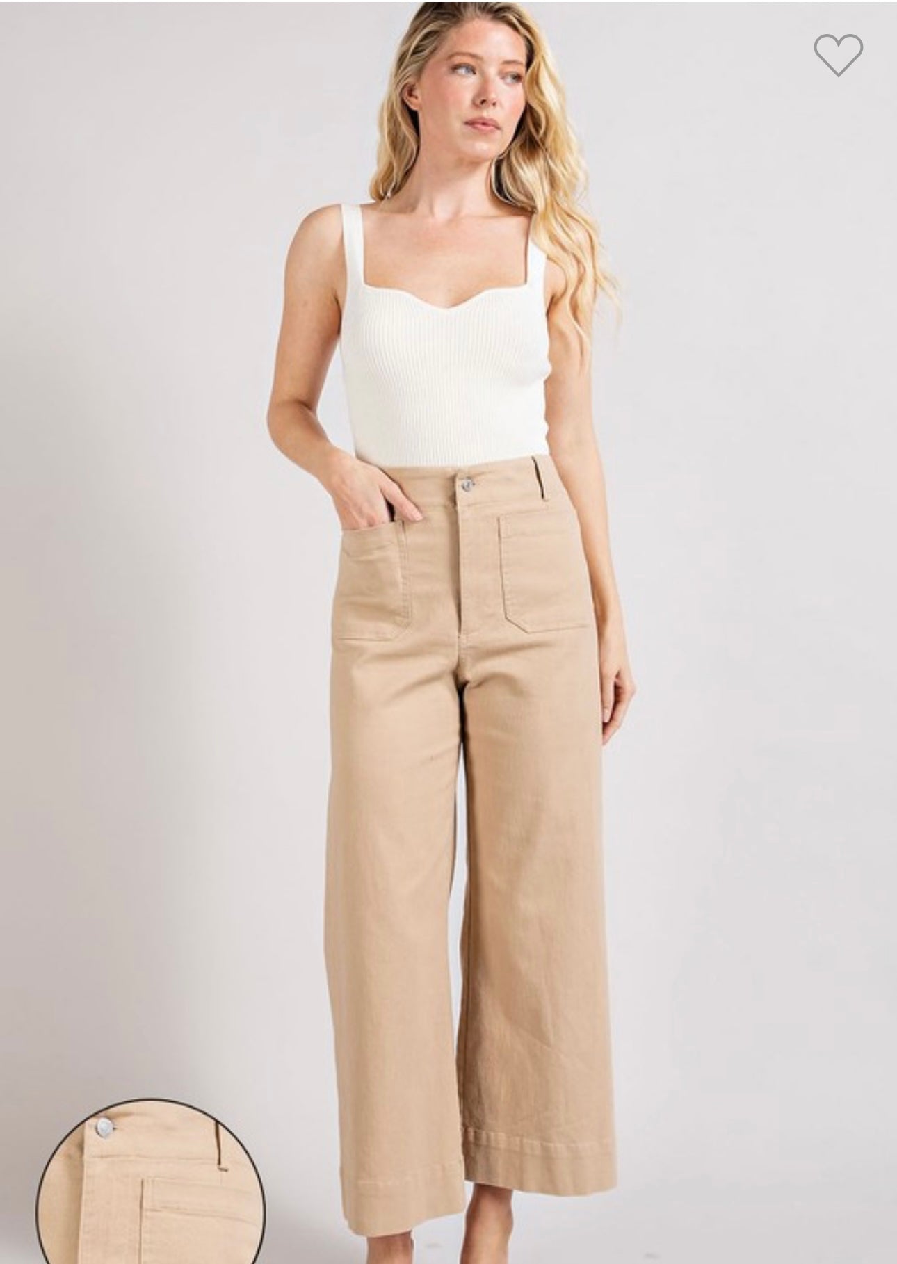 Soft Wash Wide Leg Pants