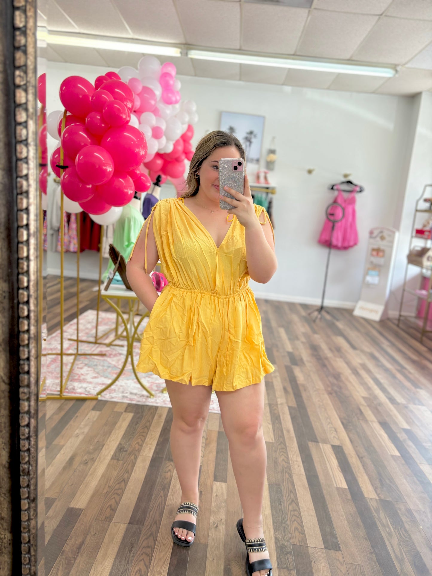 Take A Cruise Yellow Romper