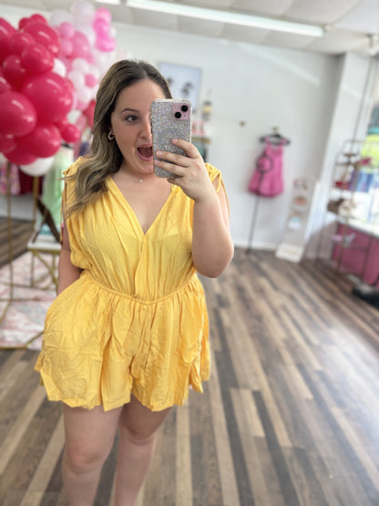 Take A Cruise Yellow Romper