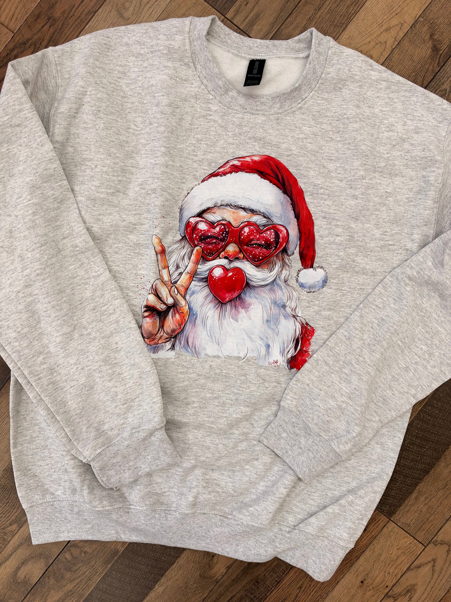 Santa Peace Sign Sweater