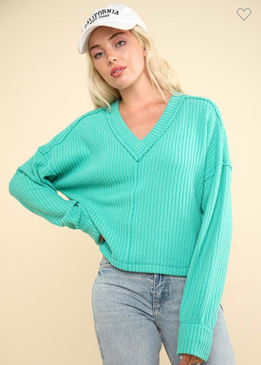 Sea Foam Comfy N Neck Sweater