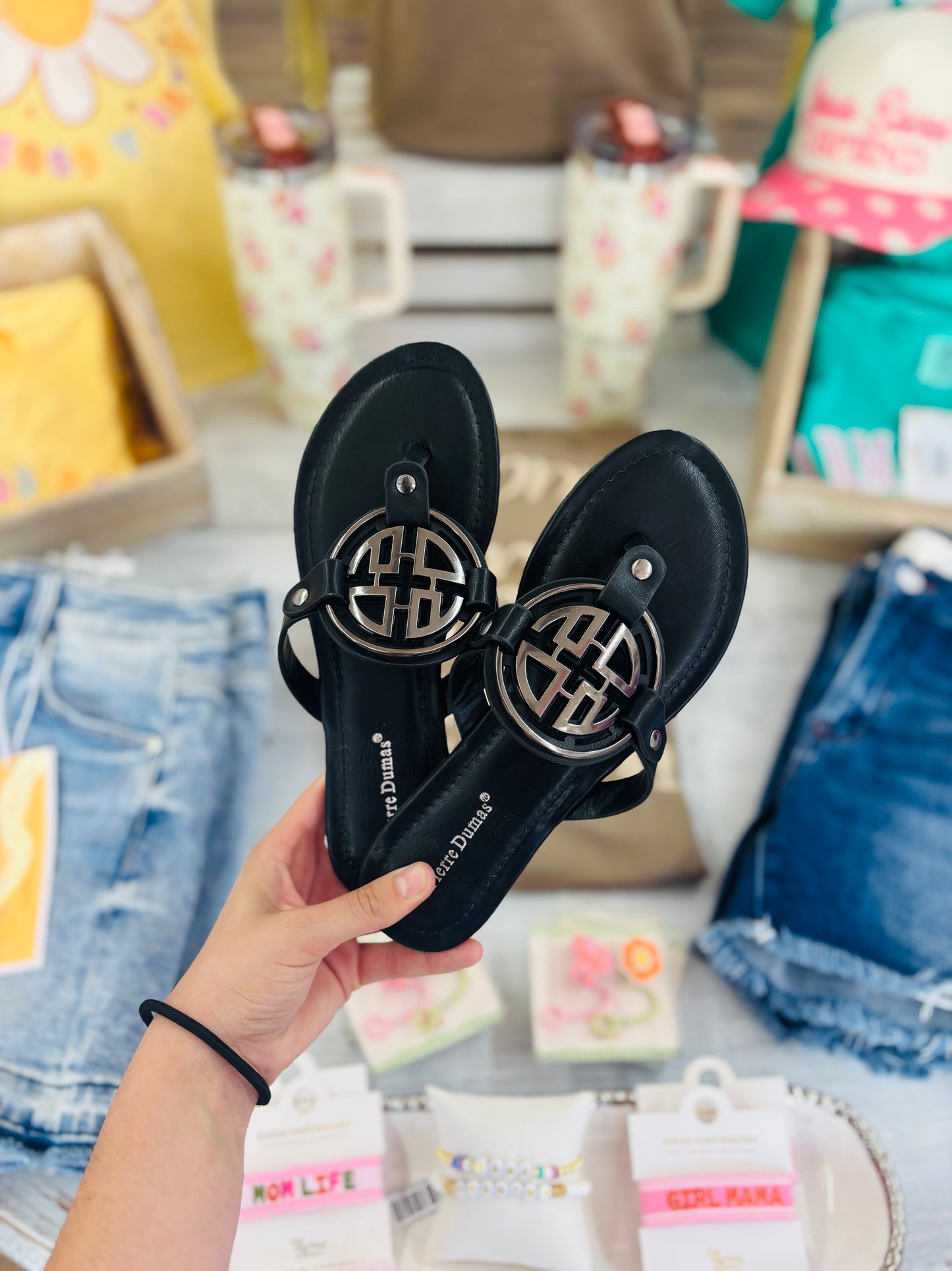 Black Pierre Dumas Sandals
